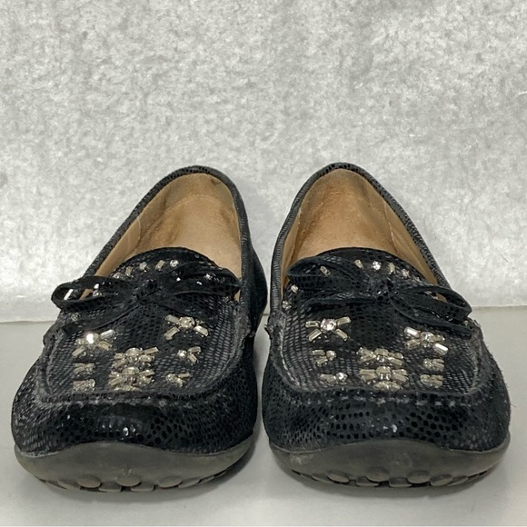 Vaneli Womens Black Leather Driving Moccasin Slip On Casual Loafers SZ US 9 A - Picture 3 of 14